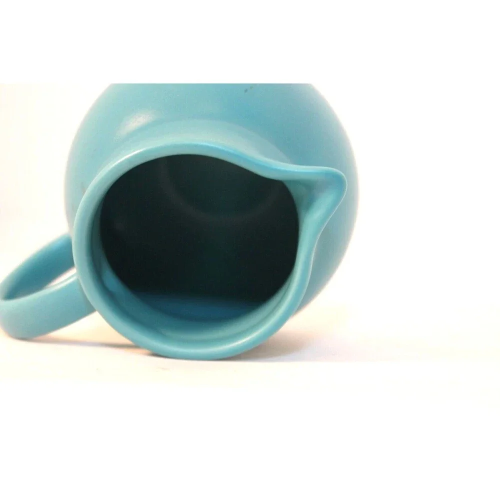 Corelle Coordinates Stoneware Pitcher/Vase Turquoise Blue 2.5